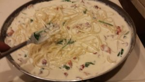 Chicken Carbonara Last Step
