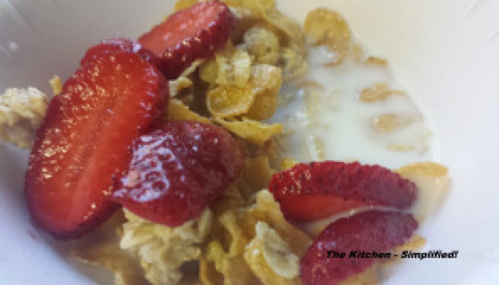 Cereal with strawberries
