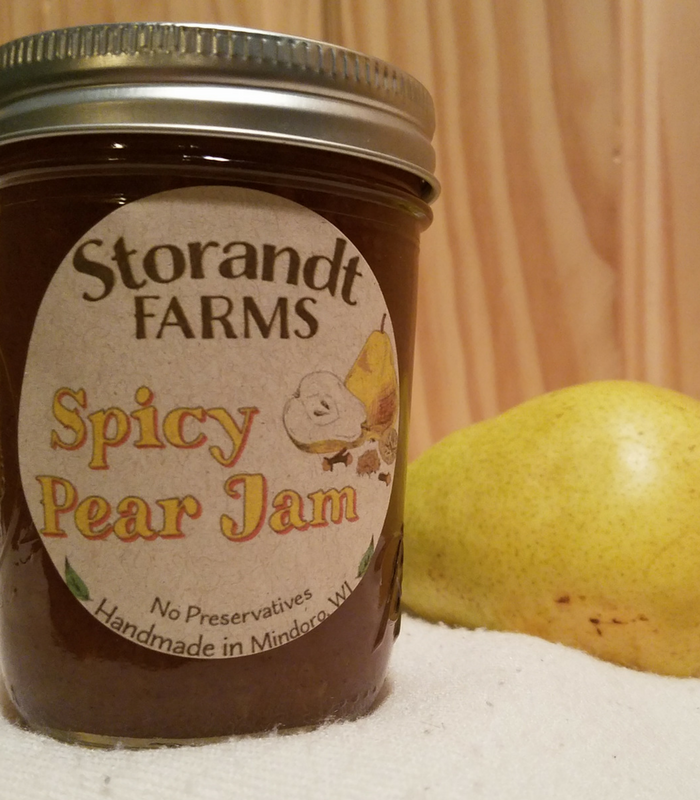 Spicy Pear Jam Jams Jelly Mindoro, Wisconsin Storandt Farms