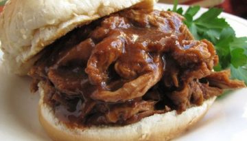 Texas slow roasted pulled pork served on a toasted bun